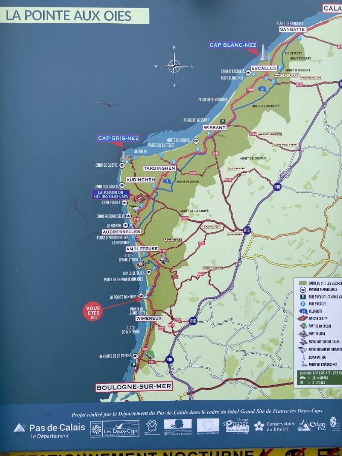 La Mer En Vue, Destination Naturelle Pour 2, Avec Wifi Et Parking Wimereux Esterno foto